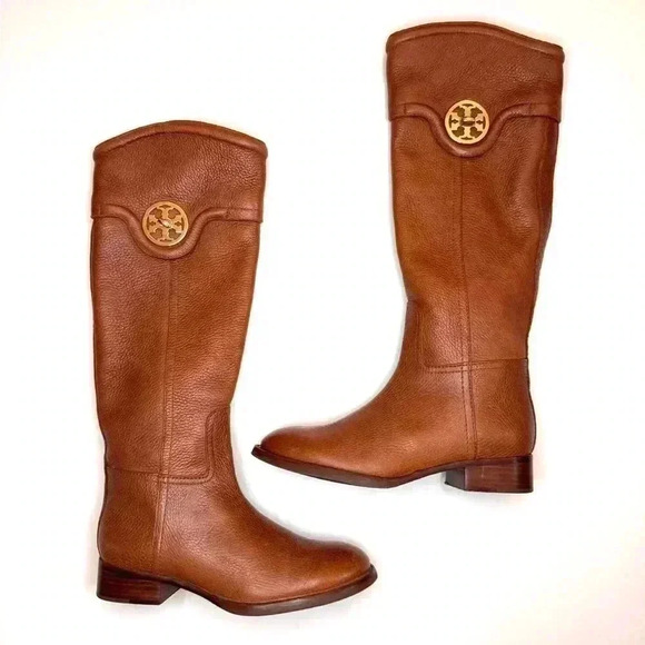 Tory Burch Women’s Selma Leather Riding Boots size 5.5 M - Picture 13 of 13